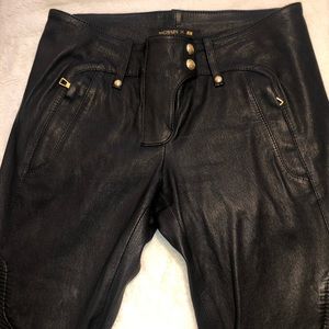 Balmain H&M biker Leather Pants size 6